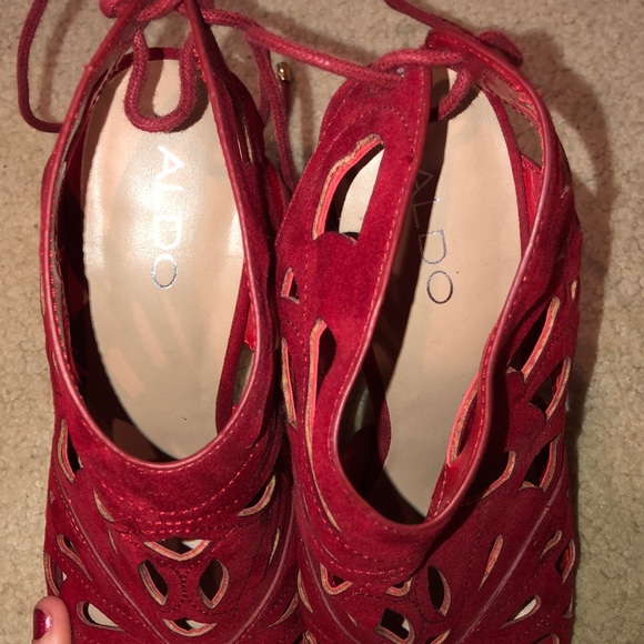 Red Aldo Heels - Picture 3 of 6